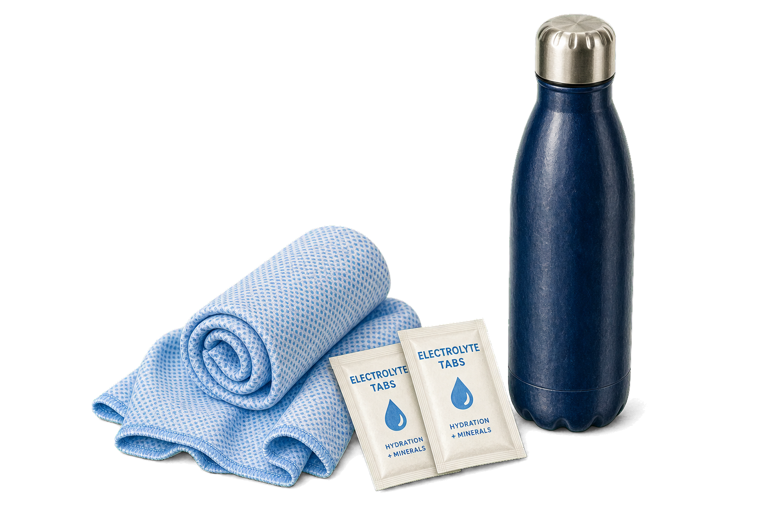 Electrolytes Bottle And Cooling Towel