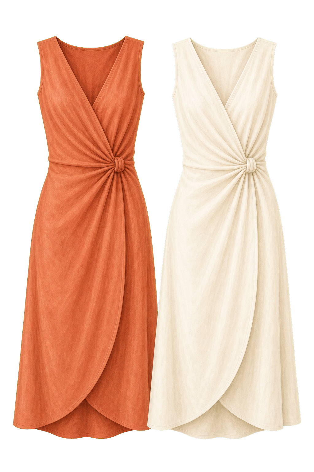 Knee-Length Cotton-Modal Dress