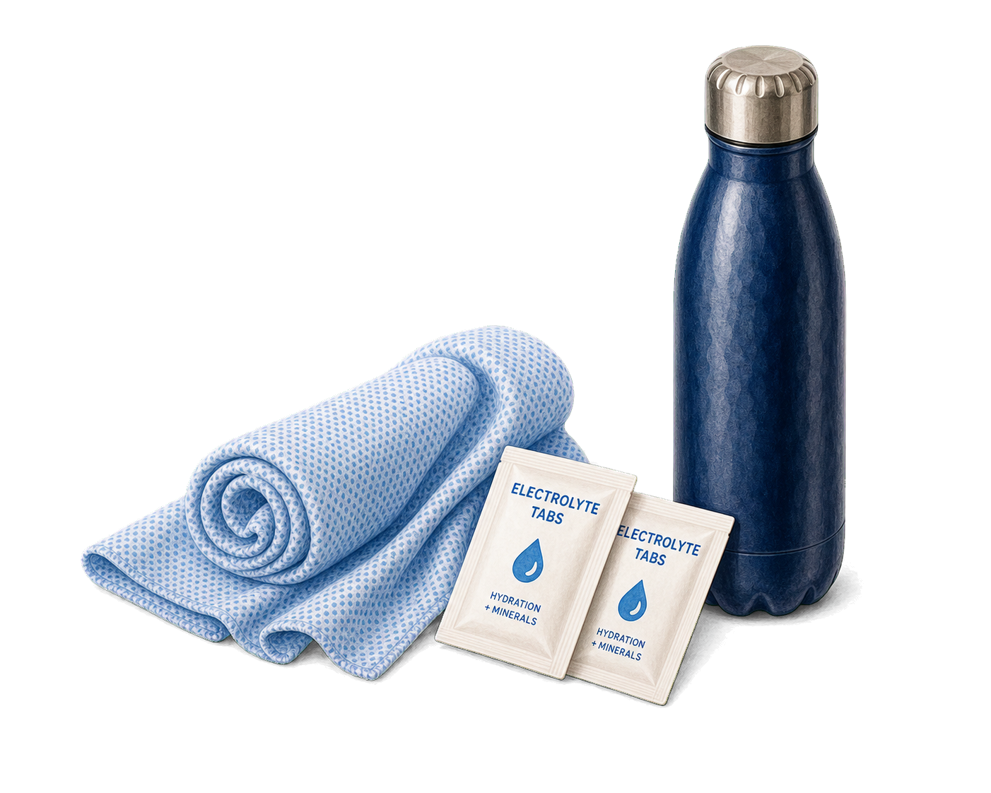 Electrolytes Bottle And Cooling Towel