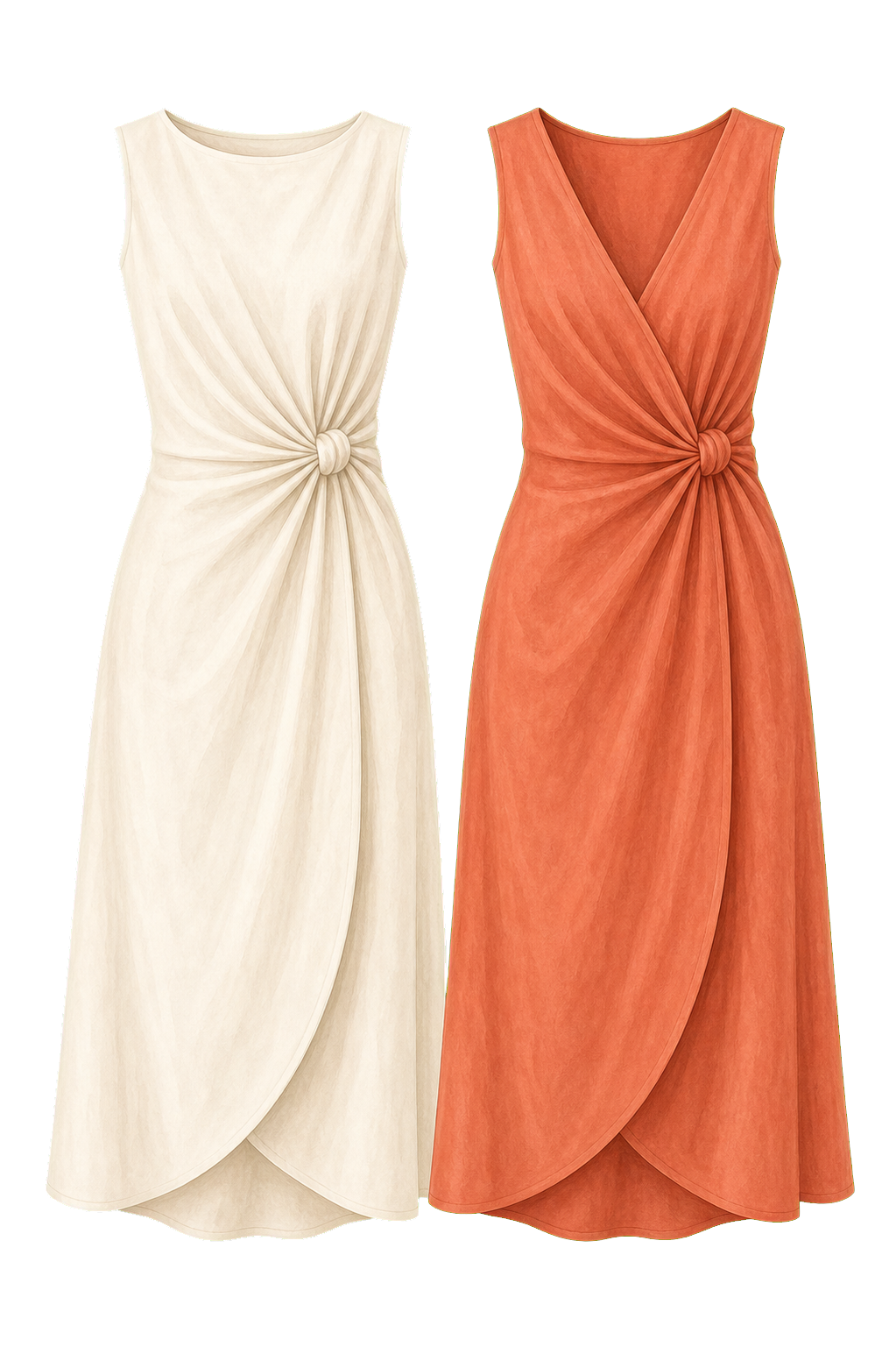 Knee-Length Cotton-Modal Dress