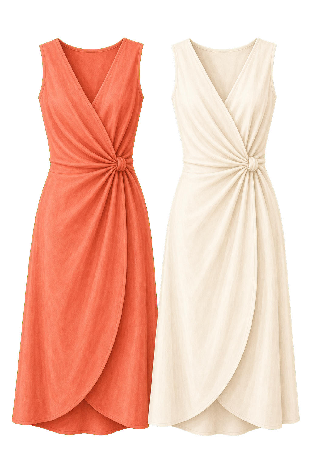 Knee-Length Cotton-Modal Dress