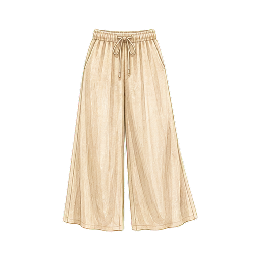 Sand Wide-Leg Trousers