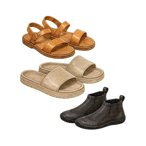 Sandals Slides and Reef Boots