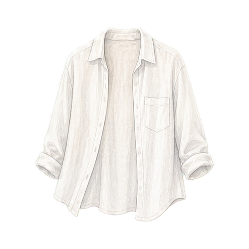 White Linen Shirt Cardigan