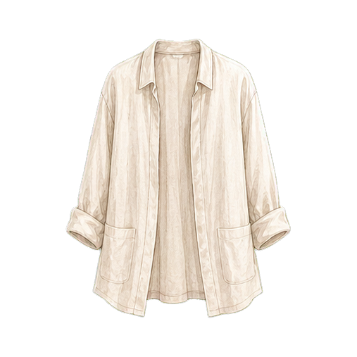 Oatmeal Linen Shirt Cardigan