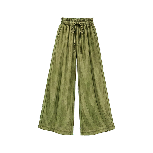 Olive Wide-Leg Trousers