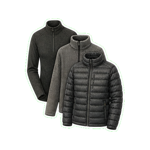 Smartwool Intraknit 250 base + Patagonia R1 mid + Patagonia Down Sweater under-shell