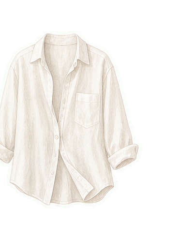 White Linen Cover-Up Shirt