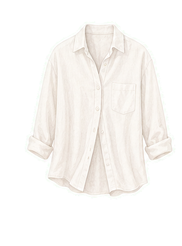 White Oversized Linen Shirt