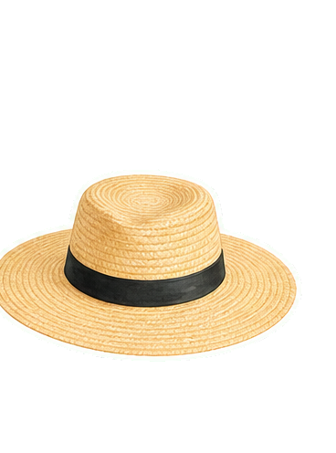 Wide-Brim Straw Hat