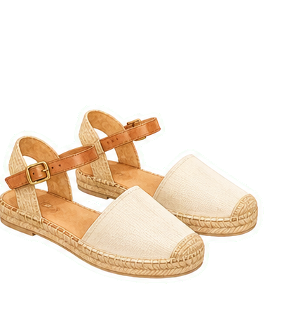 Tan Leather Espadrille Sandals