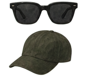 Wide Sunglasses And Cap