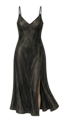 Black Silk Slip Dress