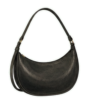 Slim Black Shoulder Bag