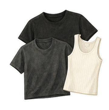 Cotton Tees And Fine-Knit Tank