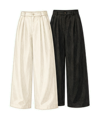 Wide-Leg Linen Trousers