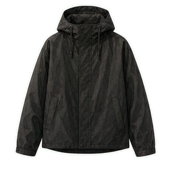 Black Packable Rain Shell