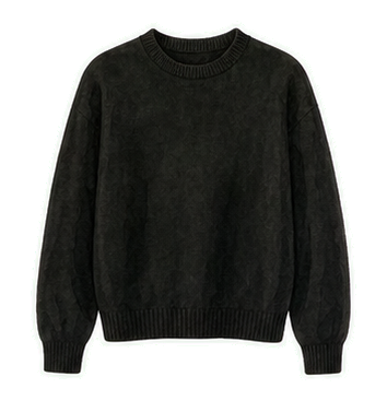 Charcoal Fine-Knit Sweater