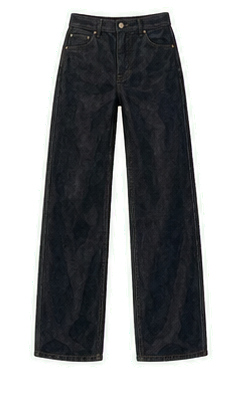 Dark Straight-Leg Trousers