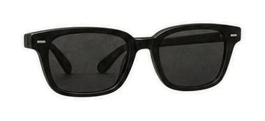 Wide-Frame Black Sunglasses