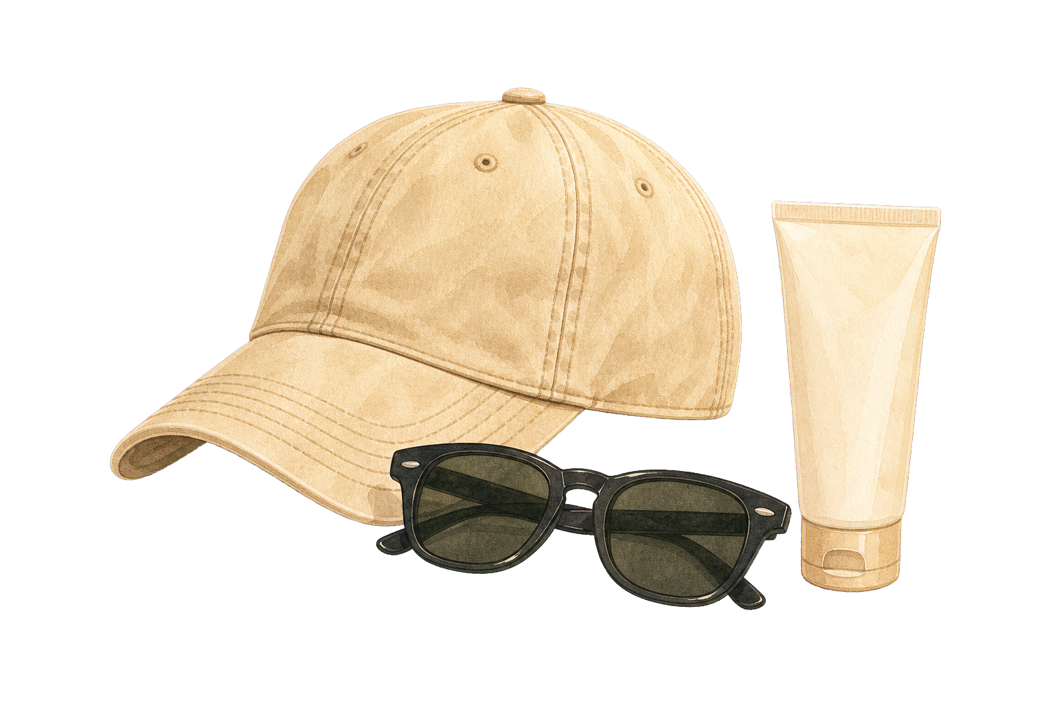 Cap Sunglasses And SPF