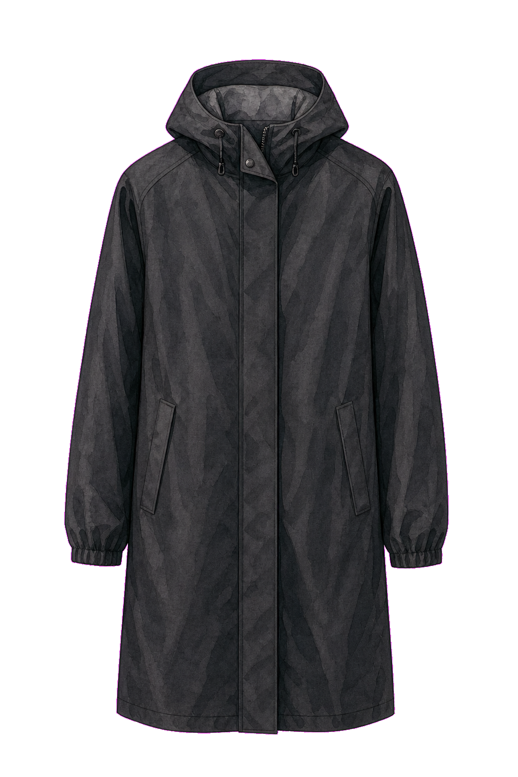 Black Packable Rain Shell