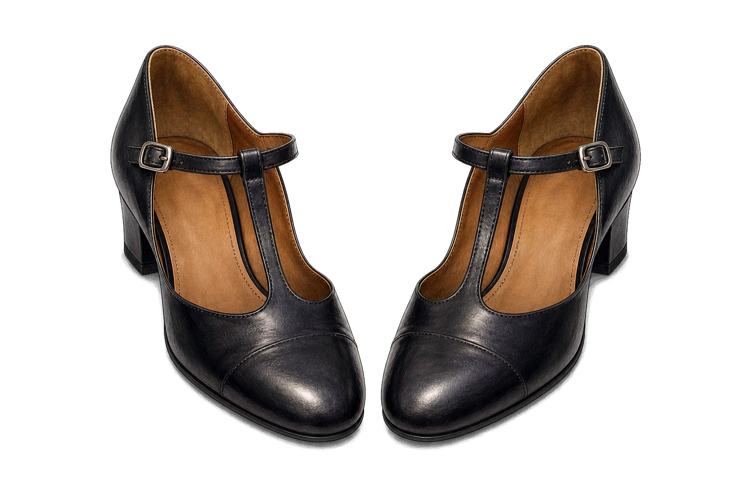Closed-Toe Low-Heel Tango Pumps