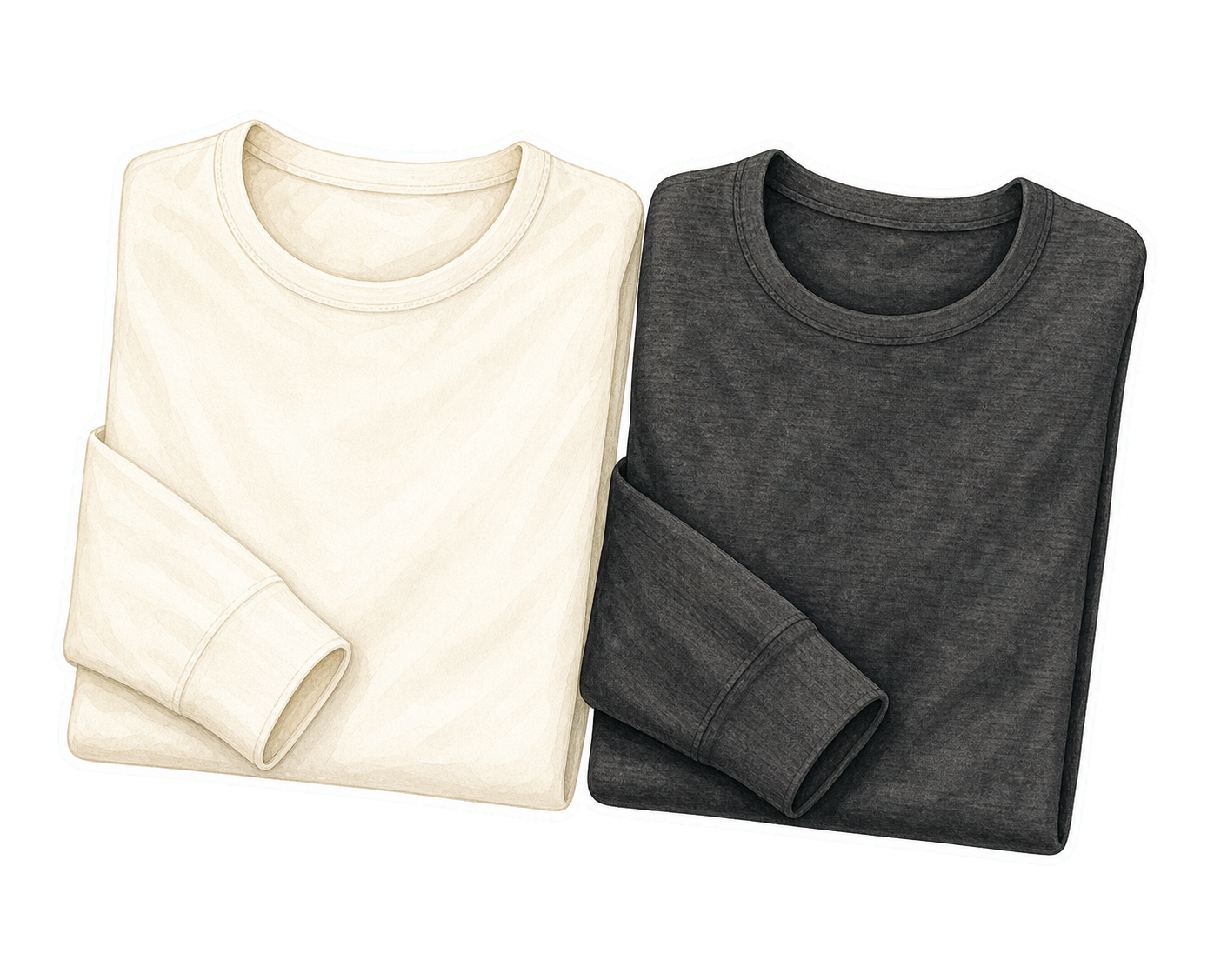 Cotton Long-Sleeve And Merino Base
