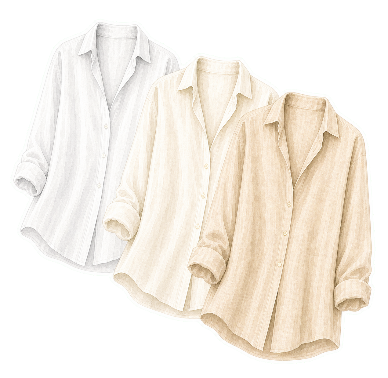 White Cream Sand Linen Sun Covers