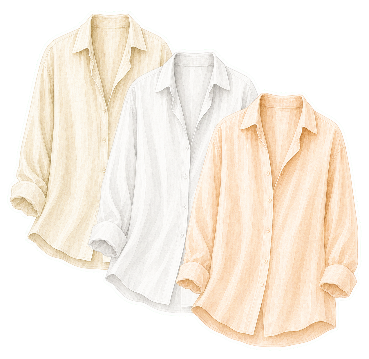 Cream White Apricot Linen Sun Covers