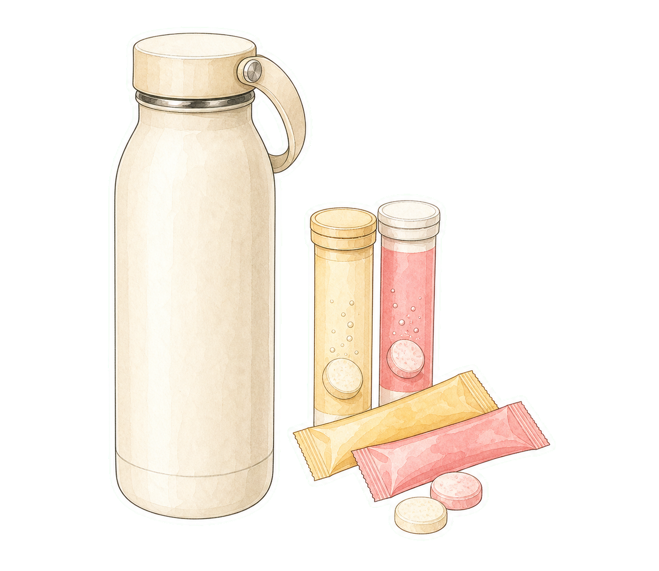 Electrolytes And Insulated Water Bottle