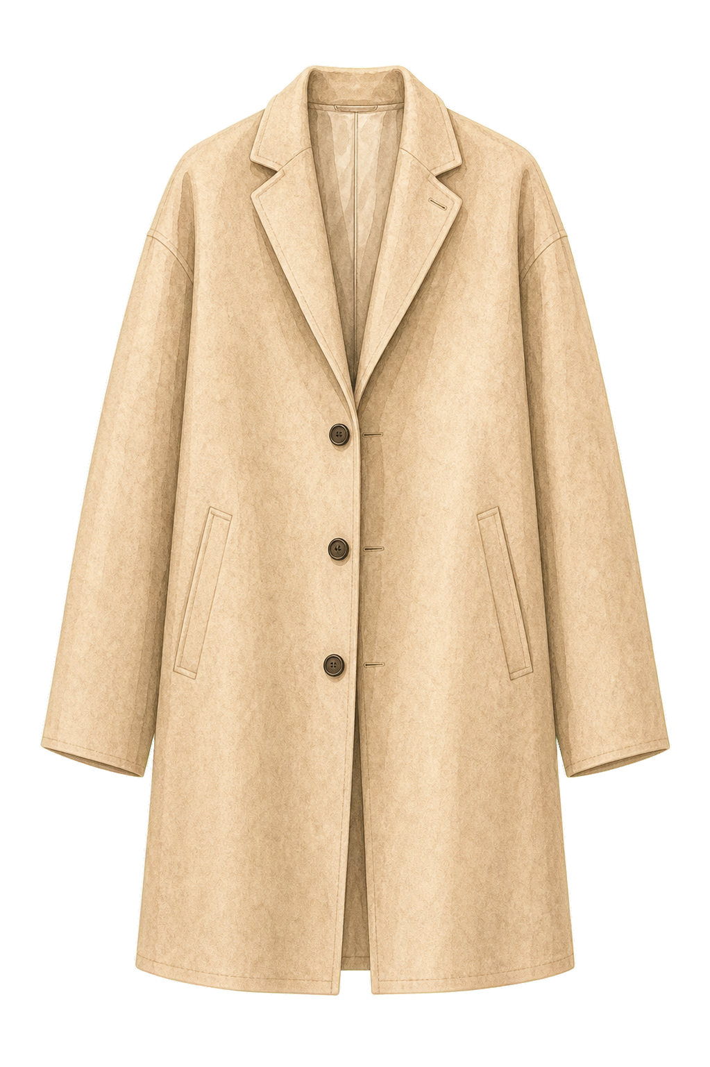 Sand Light Wool Overcoat