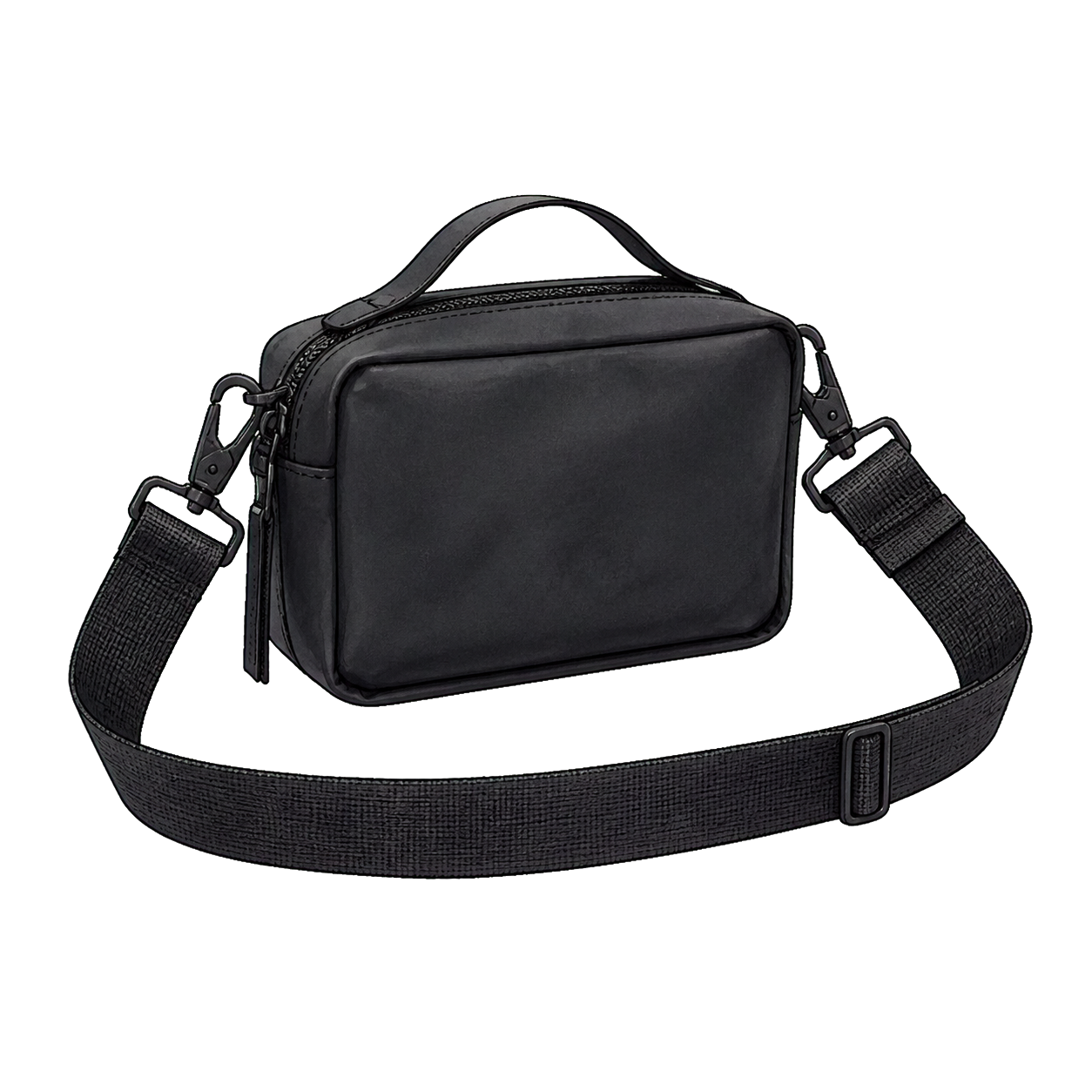 Black Water-Resistant Micro Crossbody