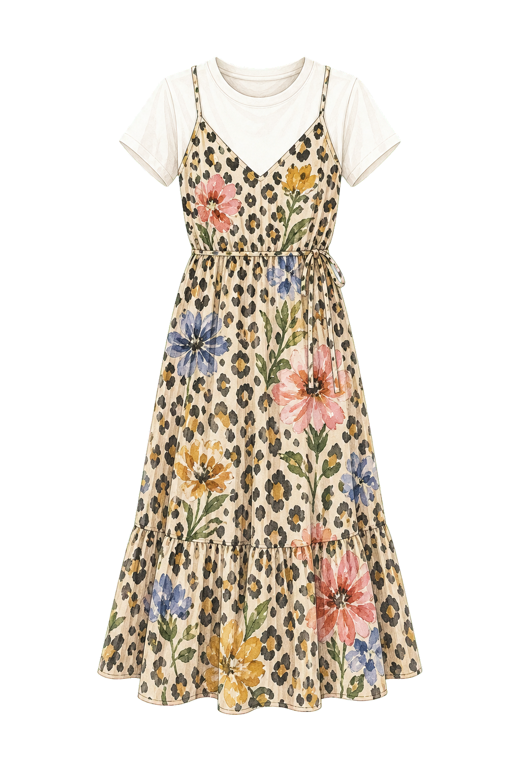 Printed Cotton Tee Dress