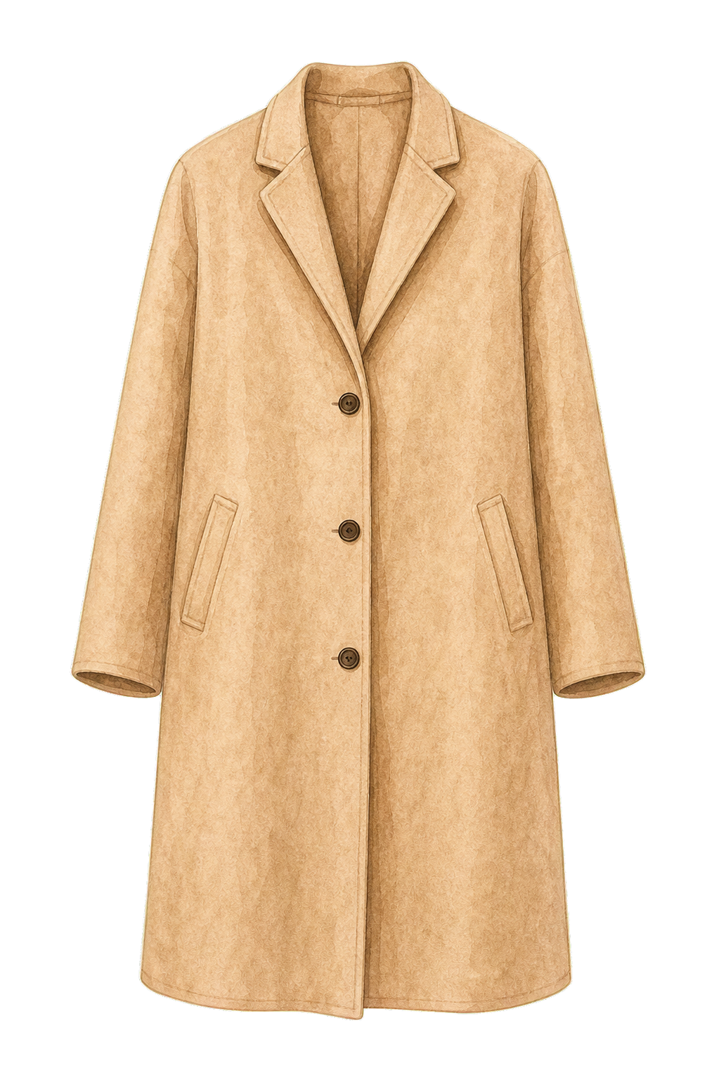 Camel Light Wool Overcoat