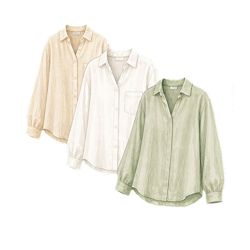 Linen or rayon long-sleeve sun-cover (3+)