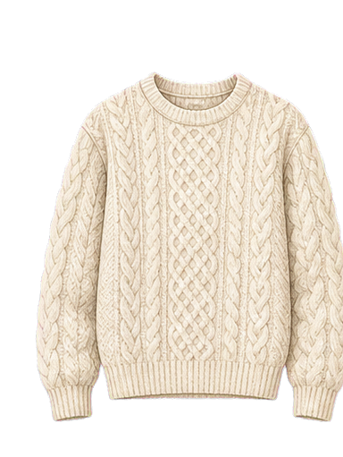 Oyster Aran Sweater