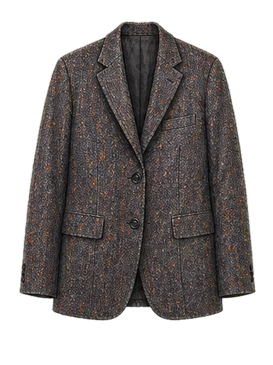Charcoal Donegal Tweed Jacket