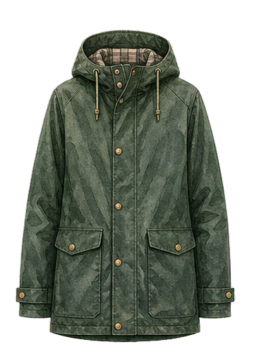 Bottle Green Packable Rain Shell