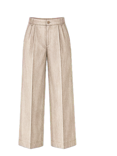 Heather Oat Wool Trousers