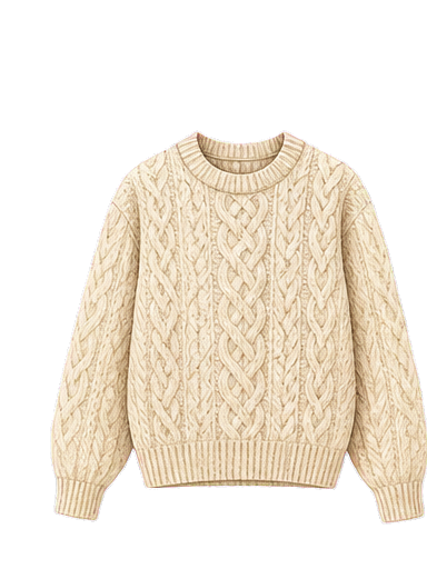 Oatmeal Aran Sweater
