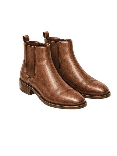 Chestnut Leather Ankle Boots