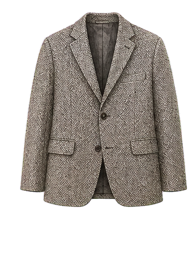 Heather Grey Donegal Tweed Jacket