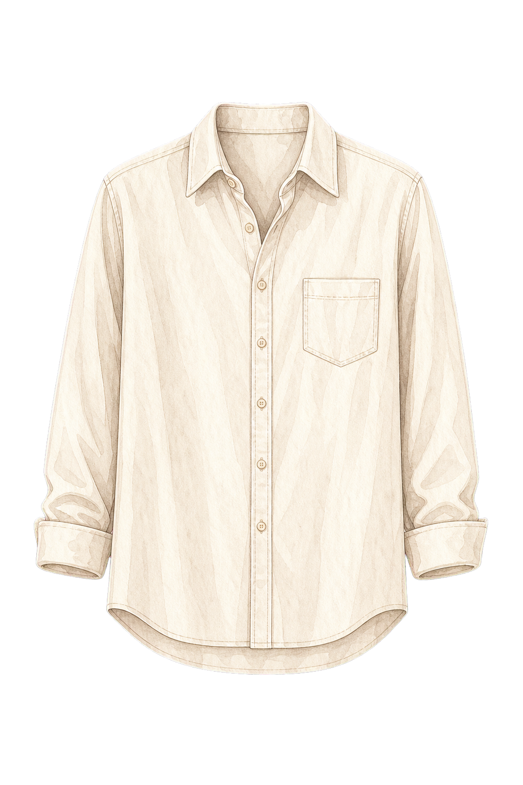 Cream Button-Down Shirt
