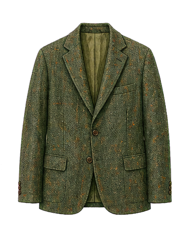 Bottle Green Donegal Tweed Jacket