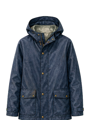 Navy Packable Rain Shell