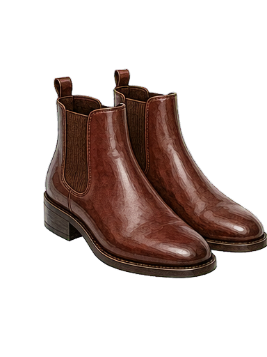 Oxblood Leather Ankle Boots