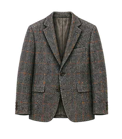Charcoal Harris Tweed Jacket