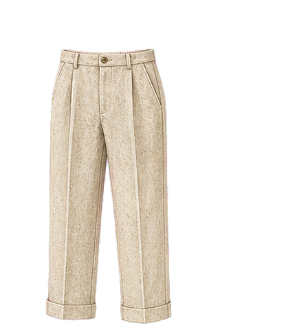 Heather Oat Wool Trousers