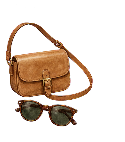 Tan Crossbody And Sunglasses